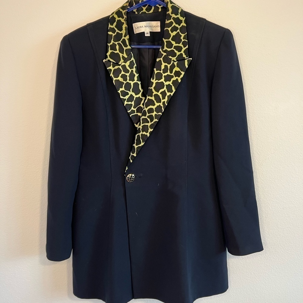 Laura Madrigano Women’s Blue &‎ Green Blazer Size 14